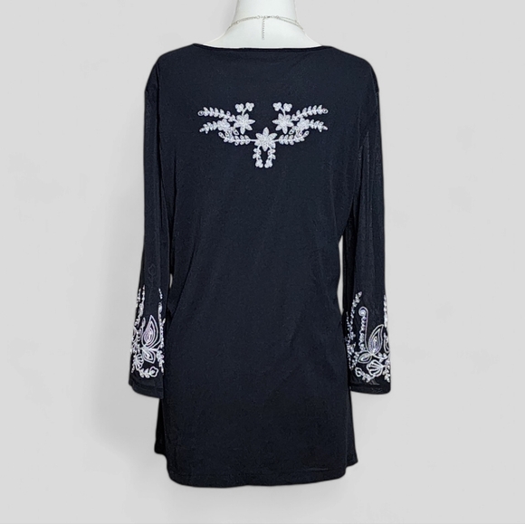 Susan Graver | Women's Embroidered Top - Picture 6 of 11
